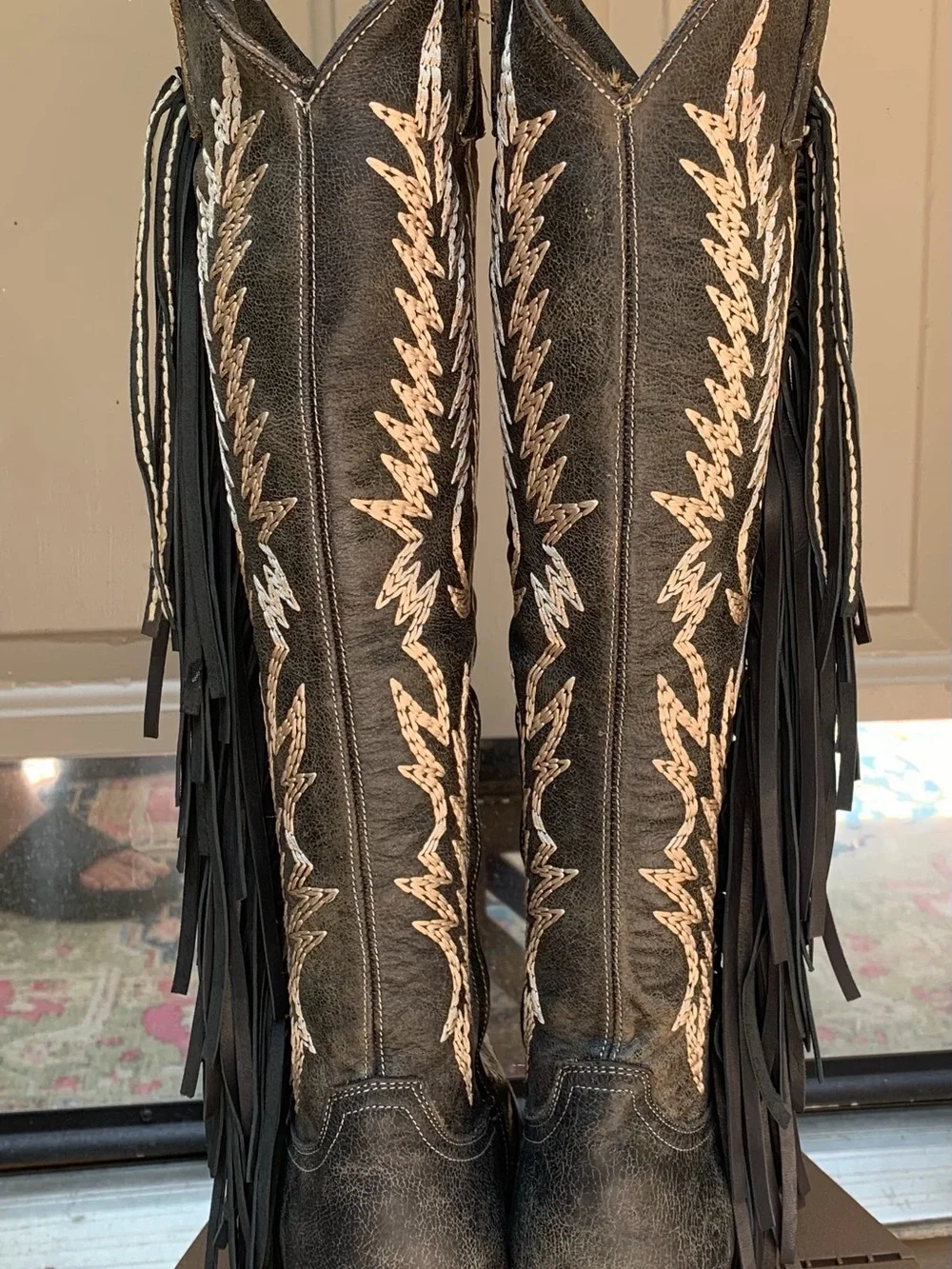 Old Gringo Tall Mayra Boots with  Fringe and Embroidery - Picture 6 of 10